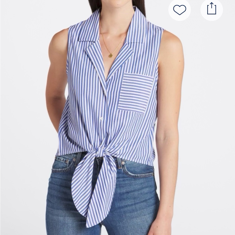 Vigoss Stormi One Pocket Tie-Front Top